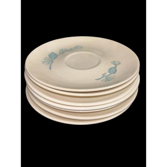 Marcrest Blue Spruce Pine Cone Saucers. Set Of 7. - Picture 6 of 6